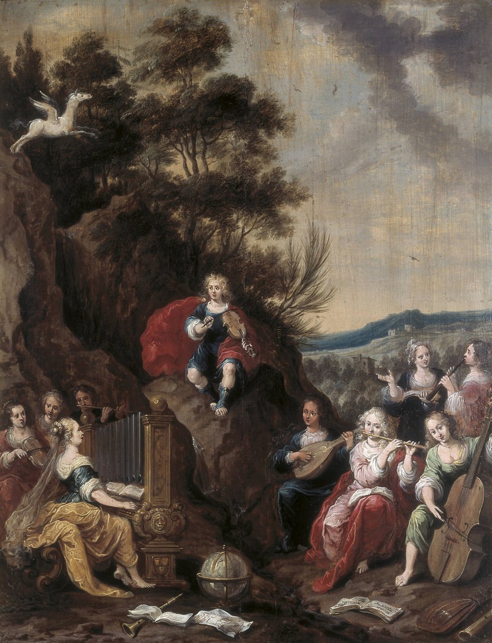 Apollo ile Muse konseri by Frans II the Younger Francken