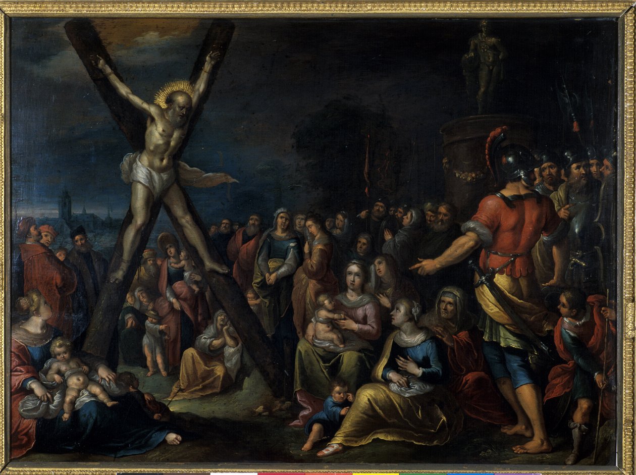 Haç üzerinde Aziz Andrew (bakır üzerine yağ) by Frans II the Younger Francken
