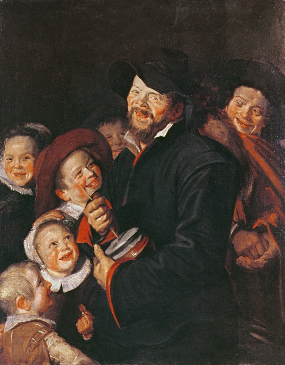Bir Rummel ile Çocukları Eğlendiren Adam by Frans School of Hals