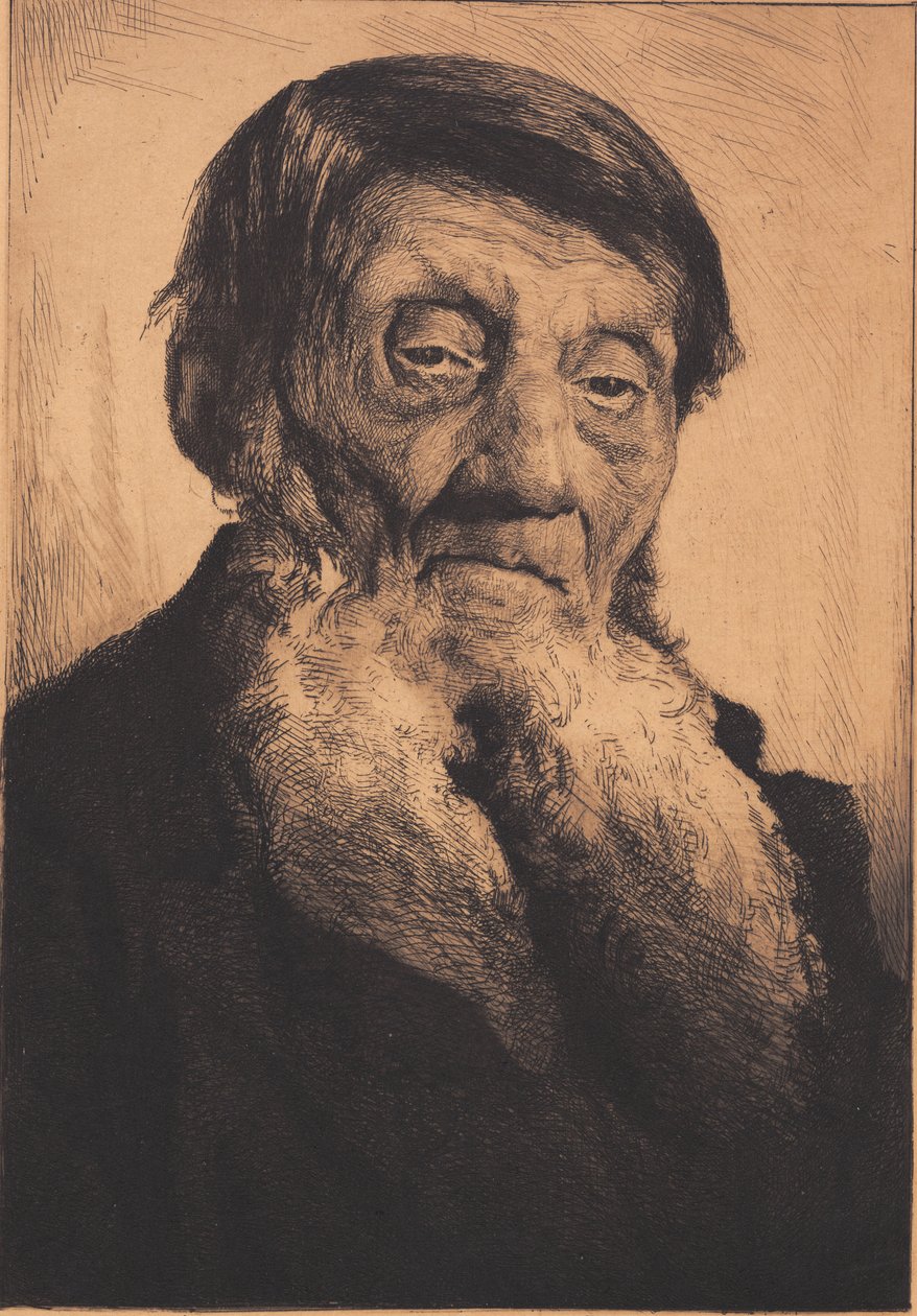 İki parçalı, beyaz sakallı yaşlı adam by Frans Schwartz