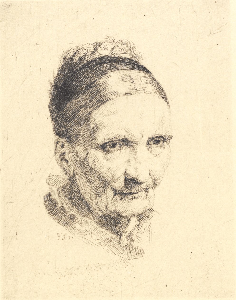 Eski bir eşin başı. Bayan Rasmussen by Frans Schwartz