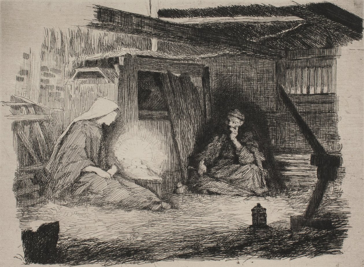 Noel sabahı Mary, Çocuk İsa ve Yusuf by Frans Schwartz