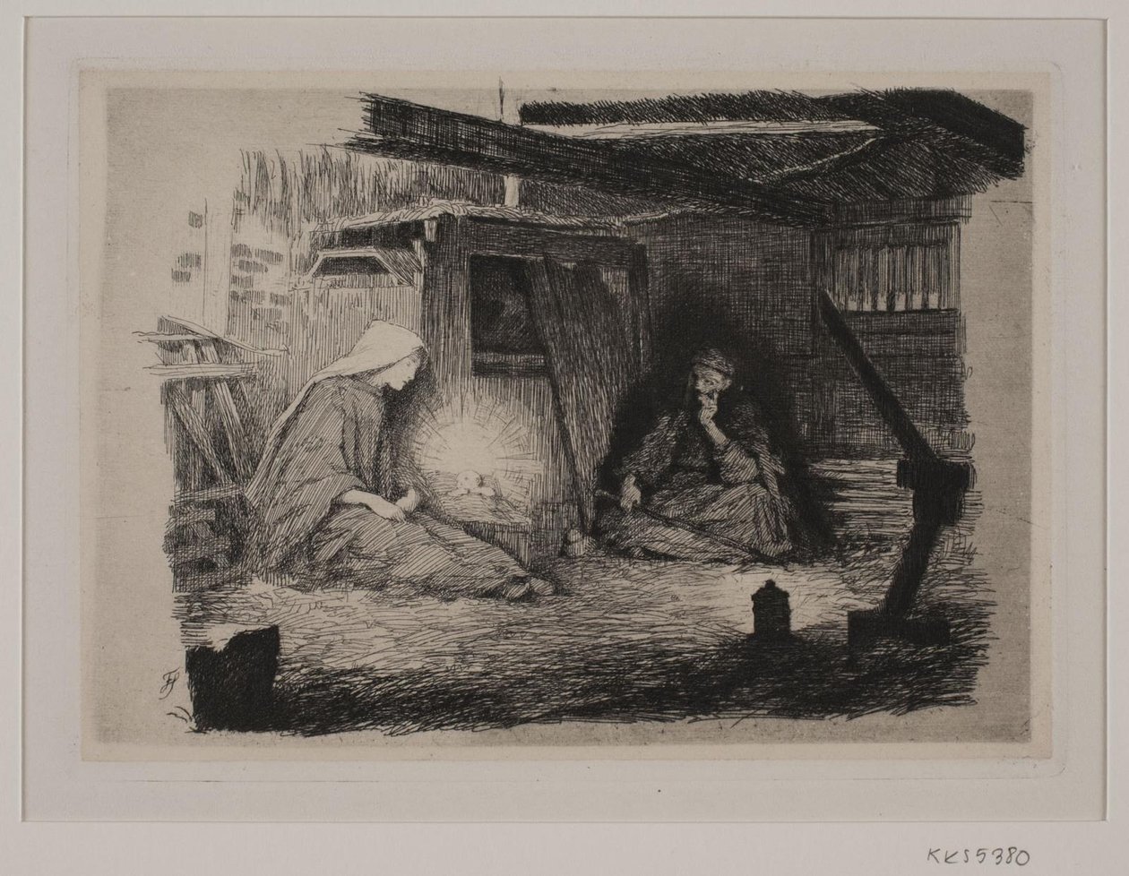 Noel sabahı Mary, Çocuk İsa ve Yusuf by Frans Schwartz
