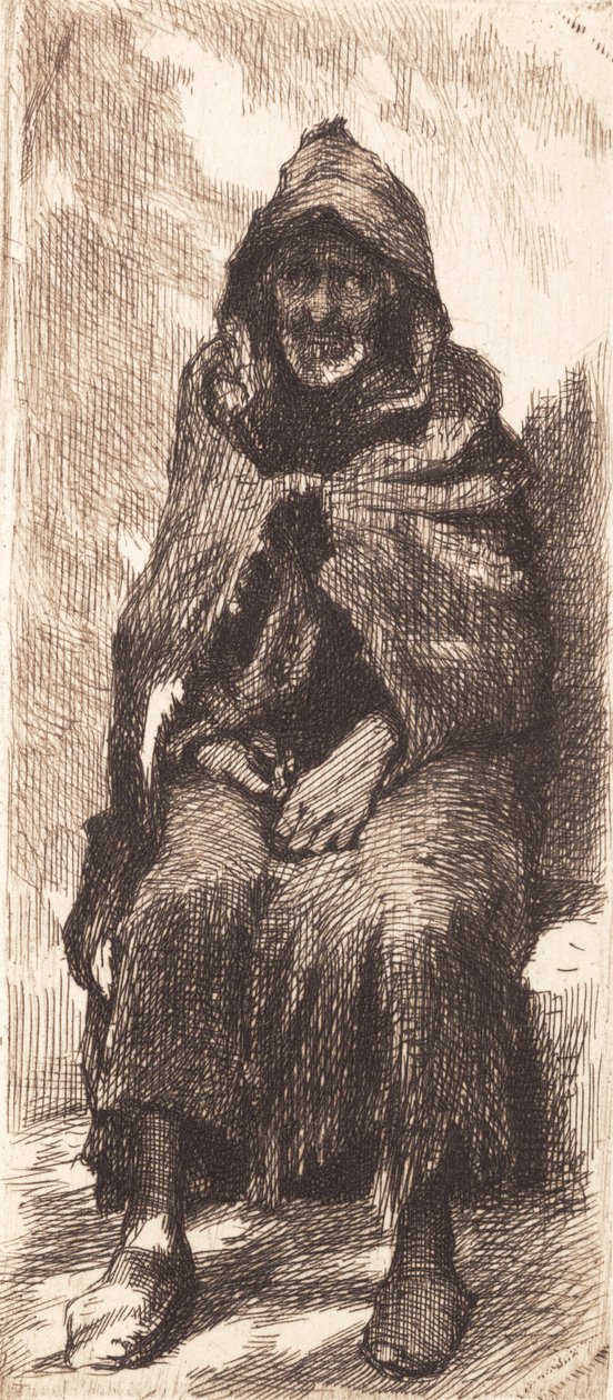 Oturmuş yalvaran keşiş by Frans Schwartz