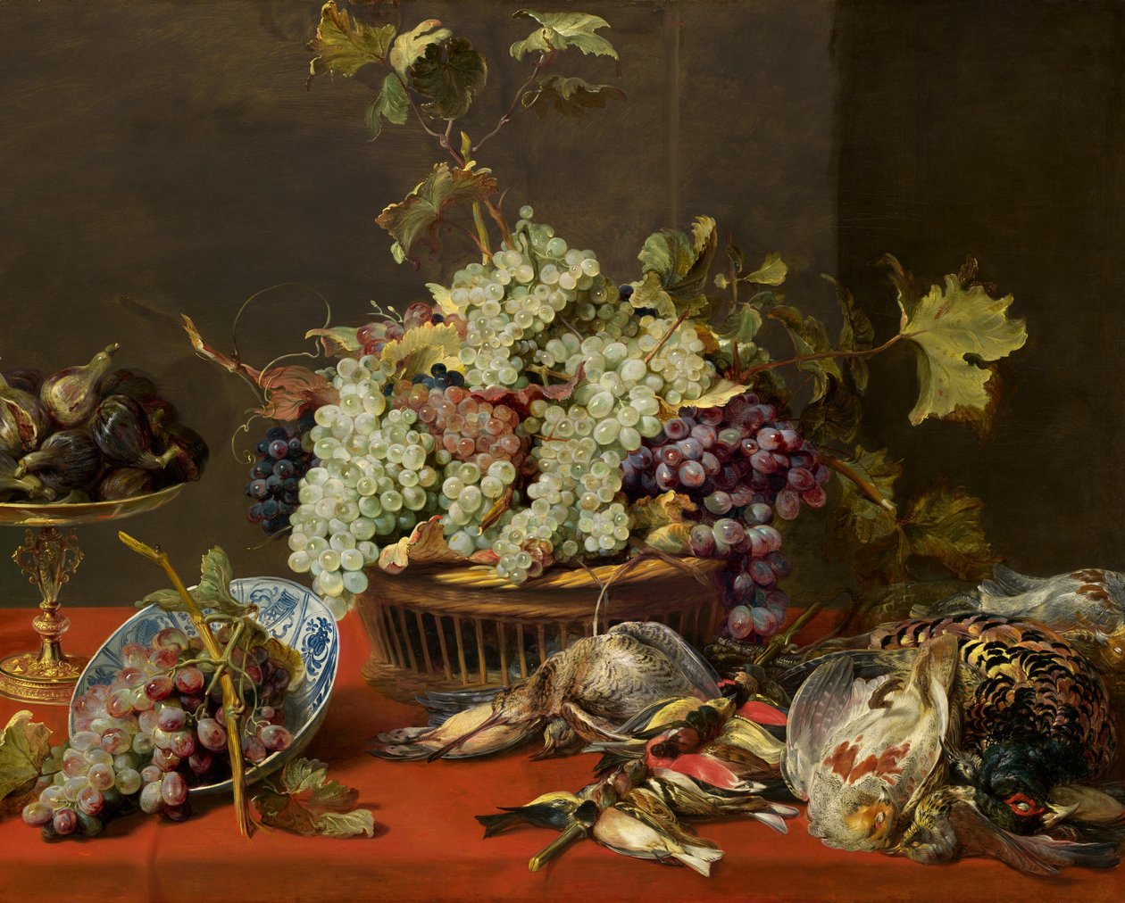 Üzüm ve Oyun ile Natürmort, c. 1630. by Frans Snyders