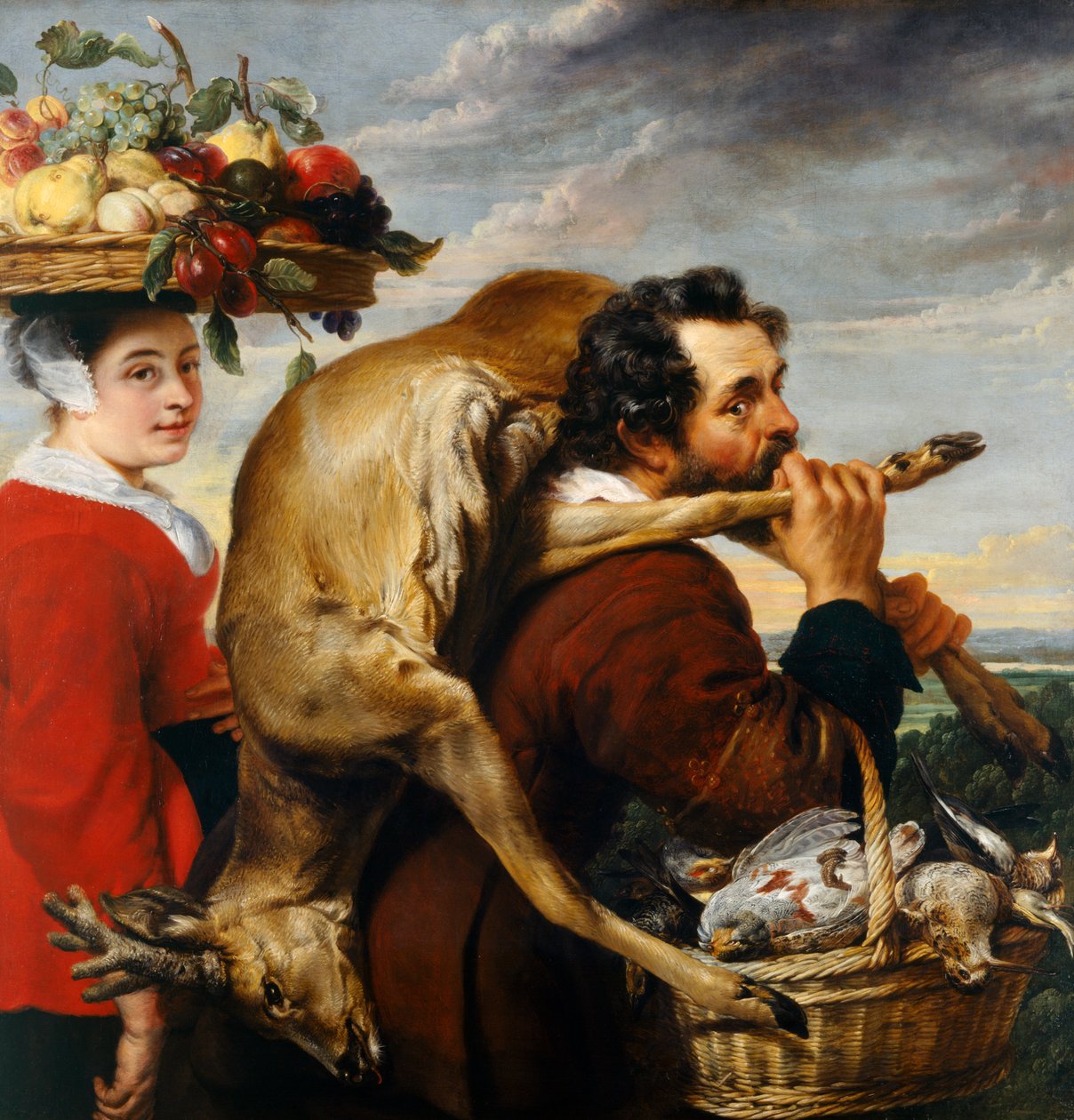 Meyve ve Oyunlu Figürler (tuval üzerine yağlıboya) by Frans Snyders or Snijders