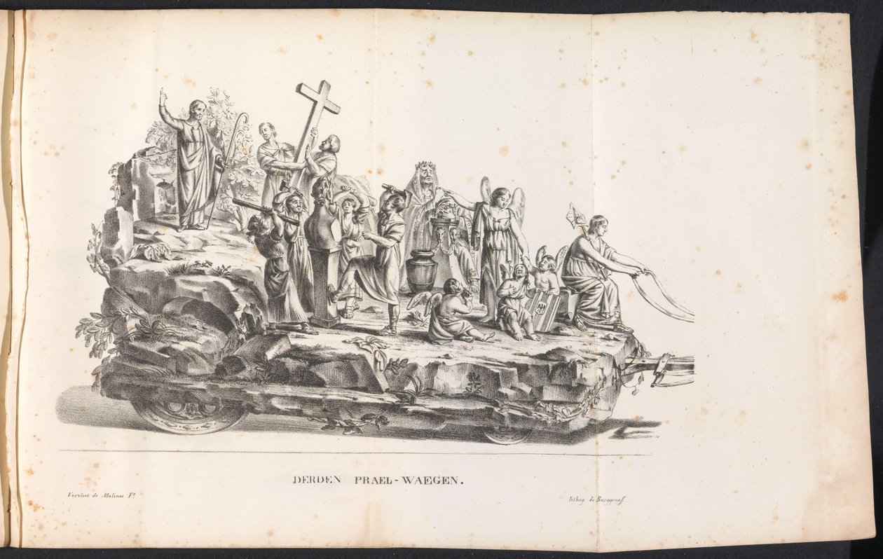 1825 Saint Rombout için alayda üçüncü şamandıra Üçüncü Prael-waegen (nesne üzerindeki başlık) by Frans Vervloet