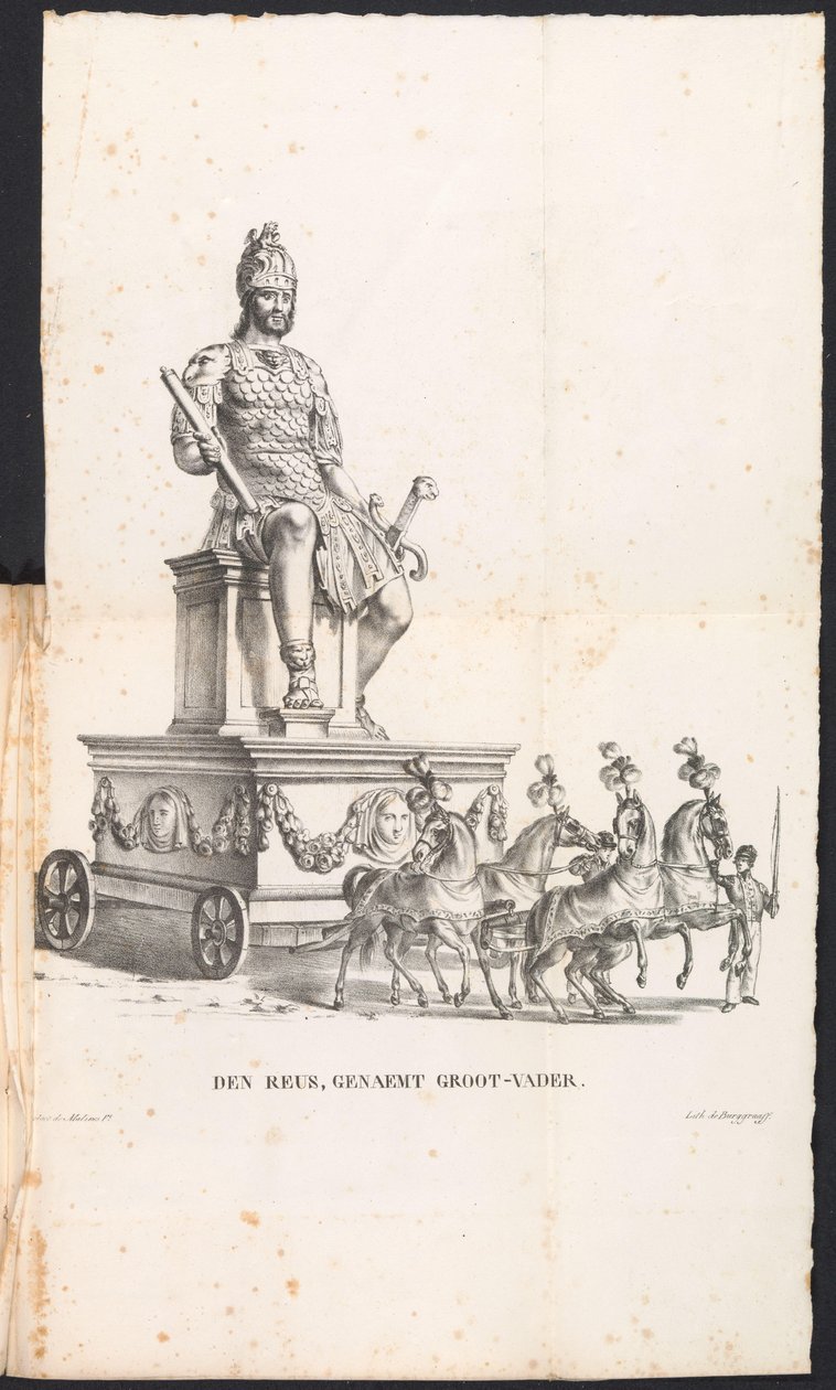 Aziz Rumbold Alayındaki Dev Büyükbaba, 1825 Büyükbaba denilen Den Reuse (nesne üzerindeki başlık) by Frans Vervloet