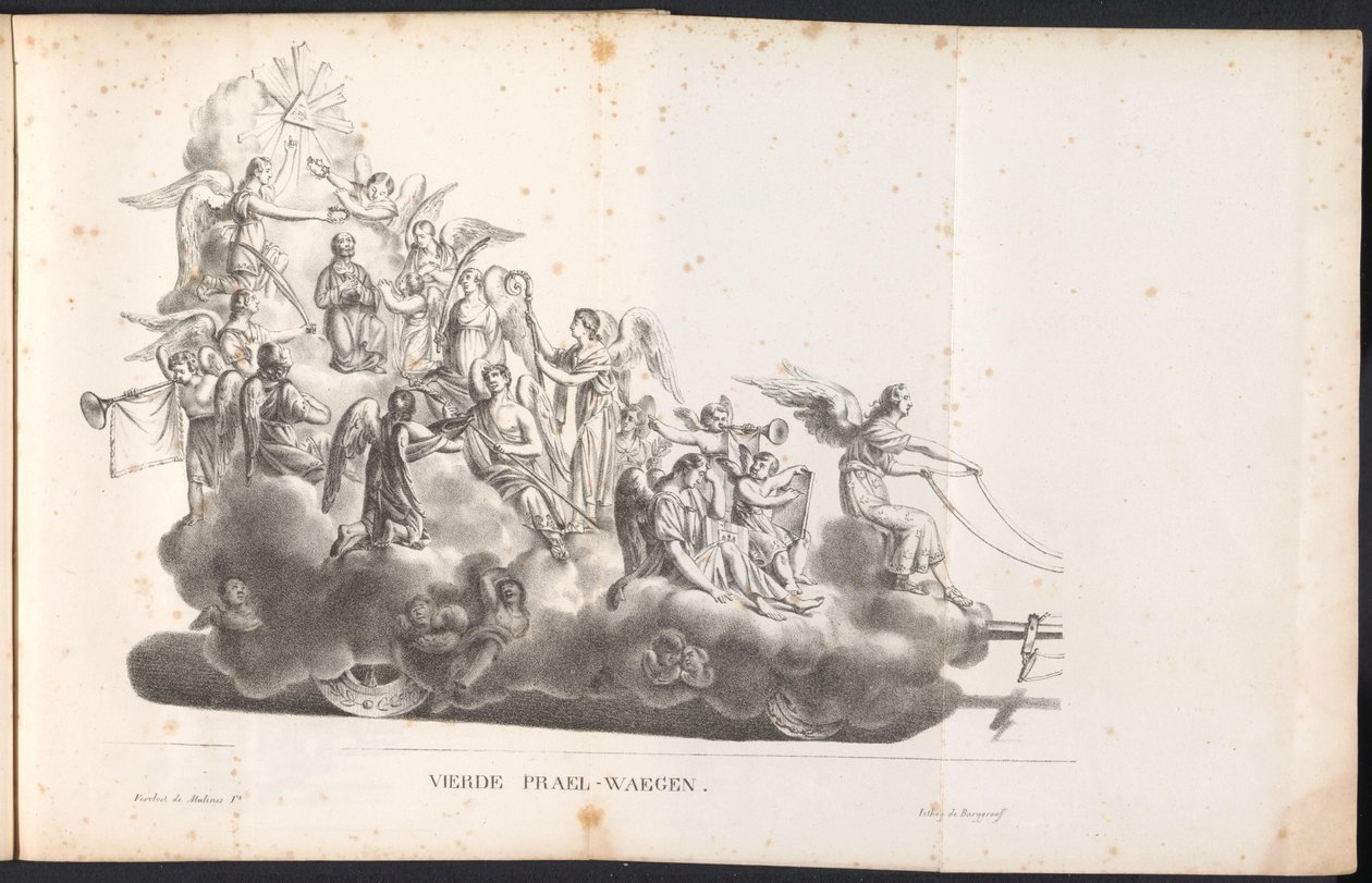 1825 Saint Rombout için alayda Dördüncü şamandıra Dördüncü Prael-waegen (nesne üzerindeki başlık) by Frans Vervloet