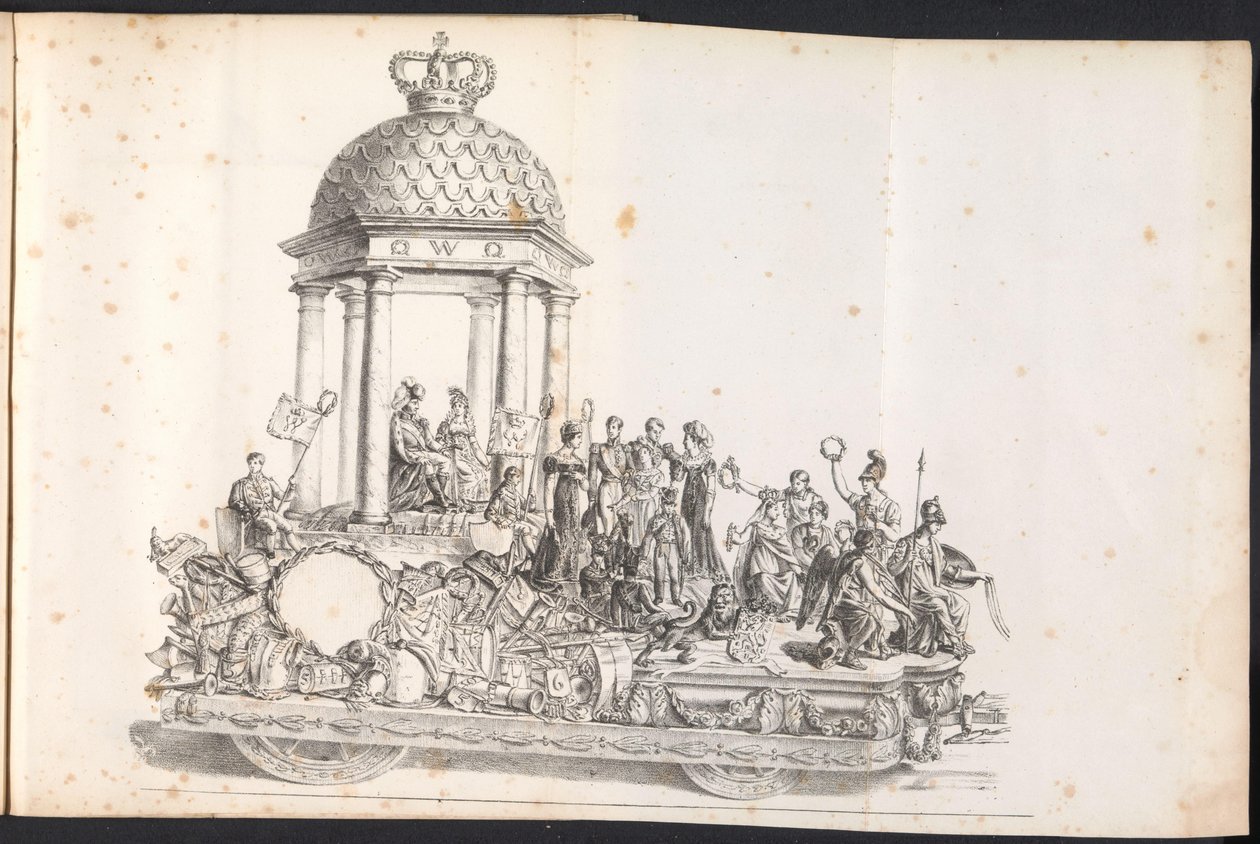 Saint Rombout için geçit töreninde beşinci şamandıra, 1825 by Frans Vervloet