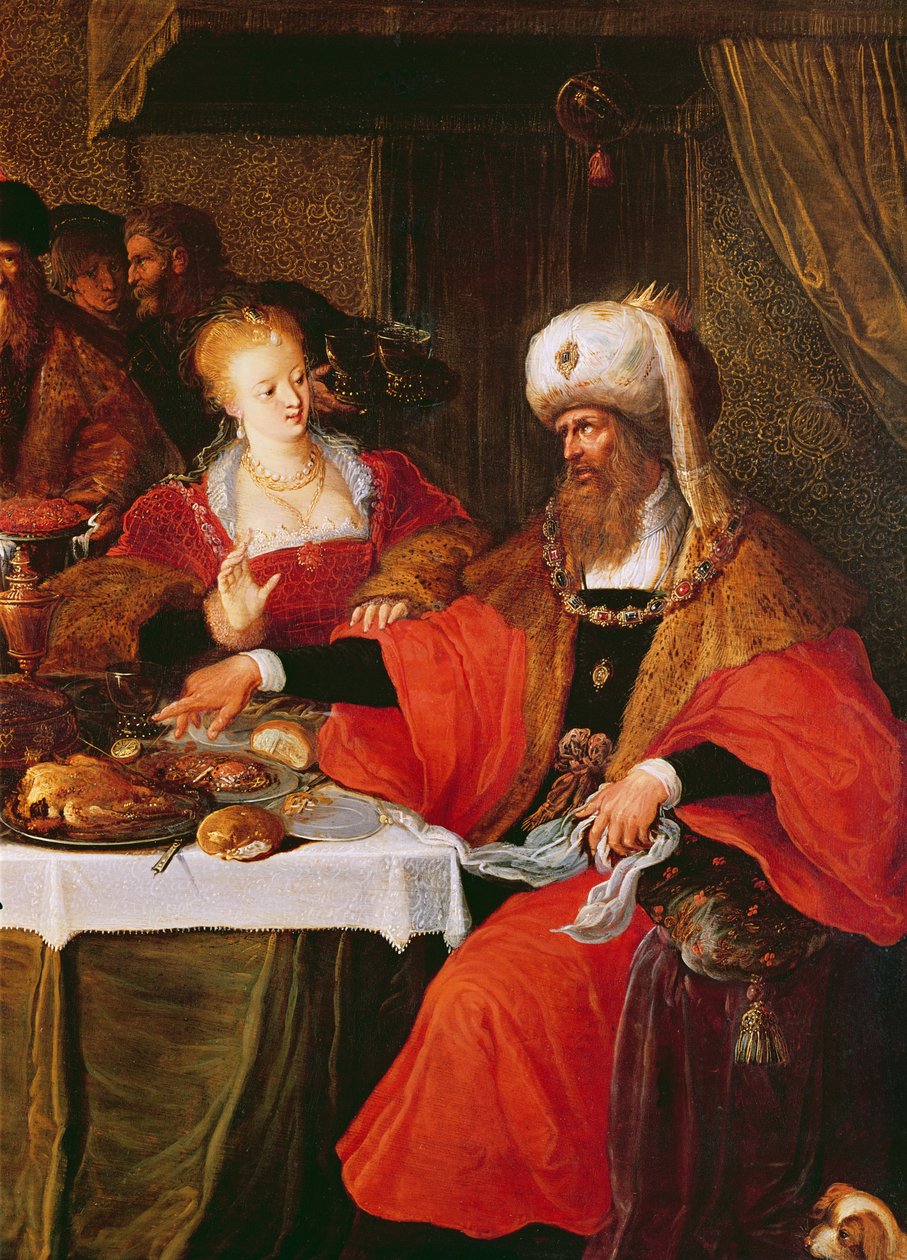 Hirodes Bayramında Hirodes ve Herodias (ayrıntı 222483) by Frans the Elder Francken
