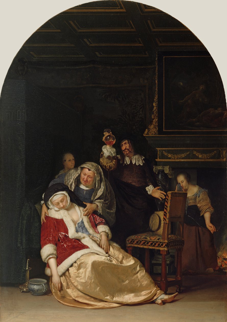 Doktorların Ziyareti, 1667 by Frans van Mieris