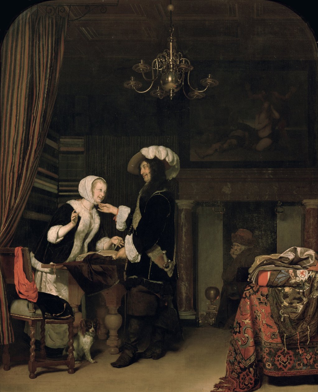 Dükkânda Süvari, 1660 by Frans van Mieris the Elder