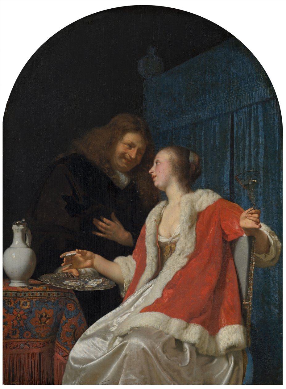İstiridye Yemeği, 1661. by Frans van Mieris the Elder