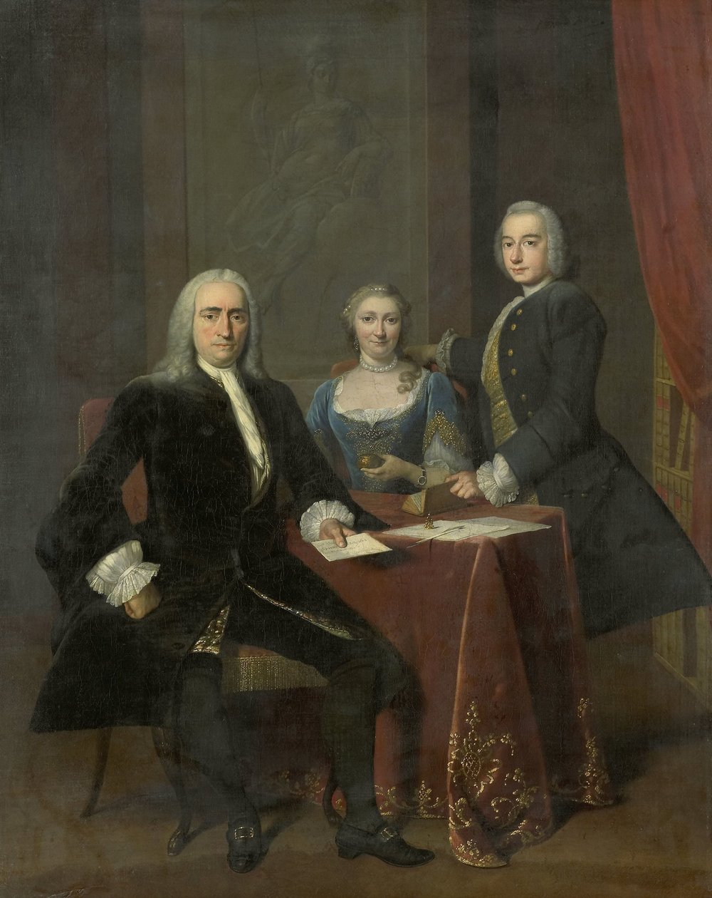 İç Mekanda Aile Grubu by Frans van der Mijn