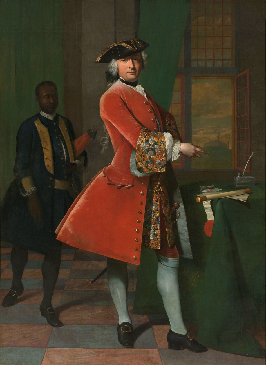 Jan Pranger ve Köleleştirilmiş Bir Hizmetkarın Portresi by Frans van der Mijn
