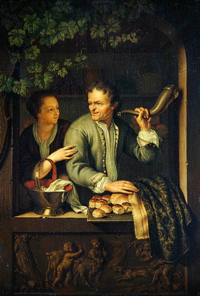 Fırıncı (meşe üzerine yağ) by Frans van the Younger Mieris