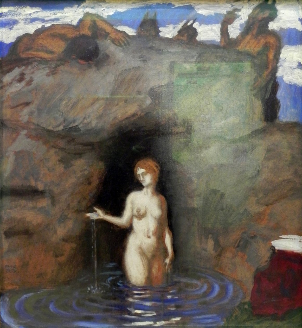 Bahar perisi ve faunlar by Franz von Stuck