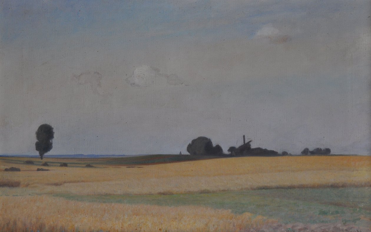 Yel değirmeni ile Mecklenburg manzara by Franz Bunke