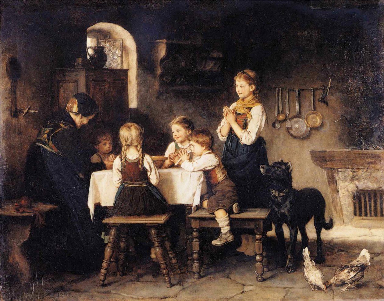  Grace Before Mealn by Franz Defregger