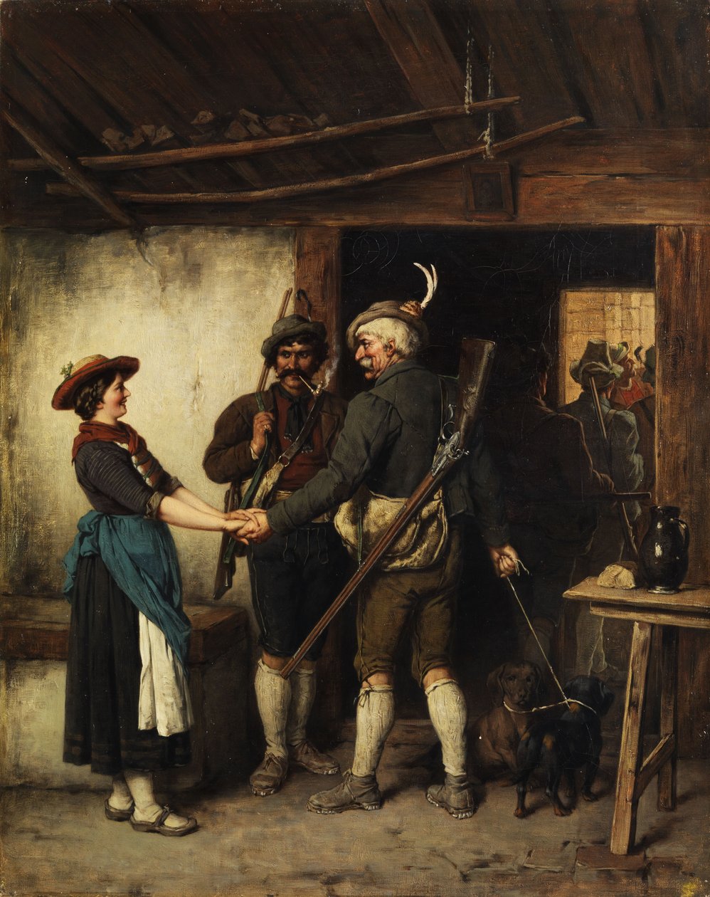 Avcılara veda by Franz Defregger
