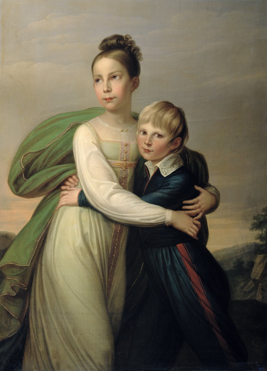 Prince Albrecht and Princess Louise, c.1817  by Franz Gerhard von Kugelgen