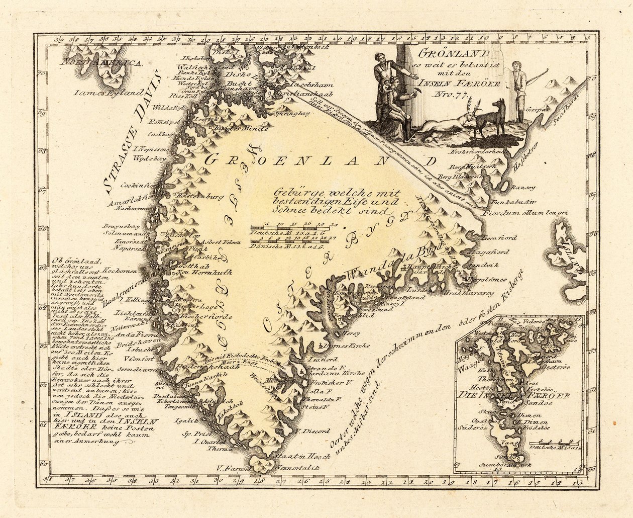 Faeroe Adaları ile Grönland by Franz Johann Joseph von Reilly