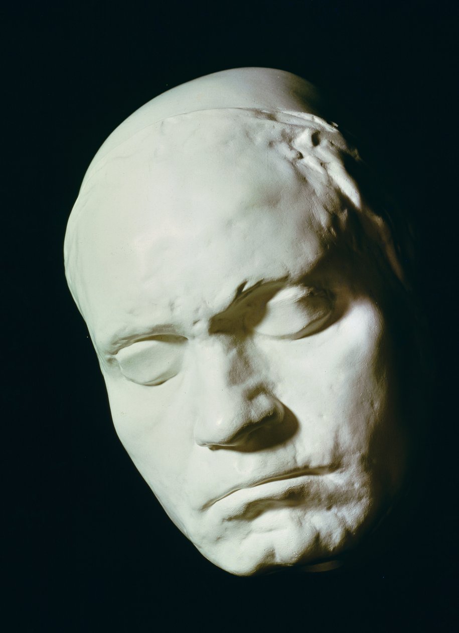 Beethoven Maskesi (1770-1827), 42 yaşında hayattan alınmış, 1812 (alçı) by Franz Klein