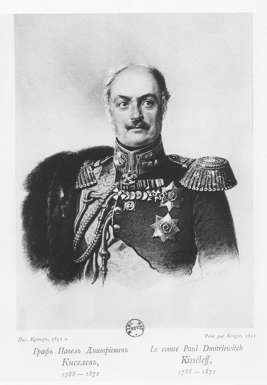 Count Pavel Dmitrievich Kiselyov  by Franz Krüger