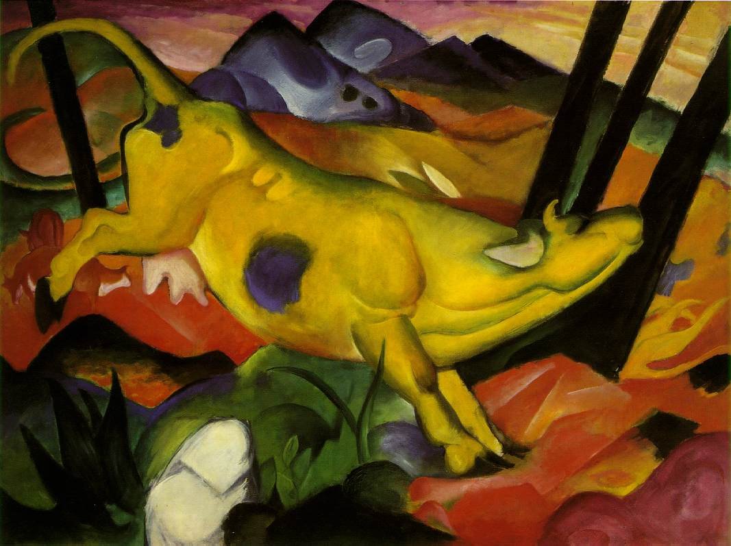Die gelbe Kuh İngilizce: Sarı Taç by Franz Marc