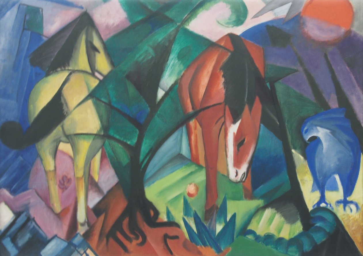 atlar ve kartallar by Franz Marc