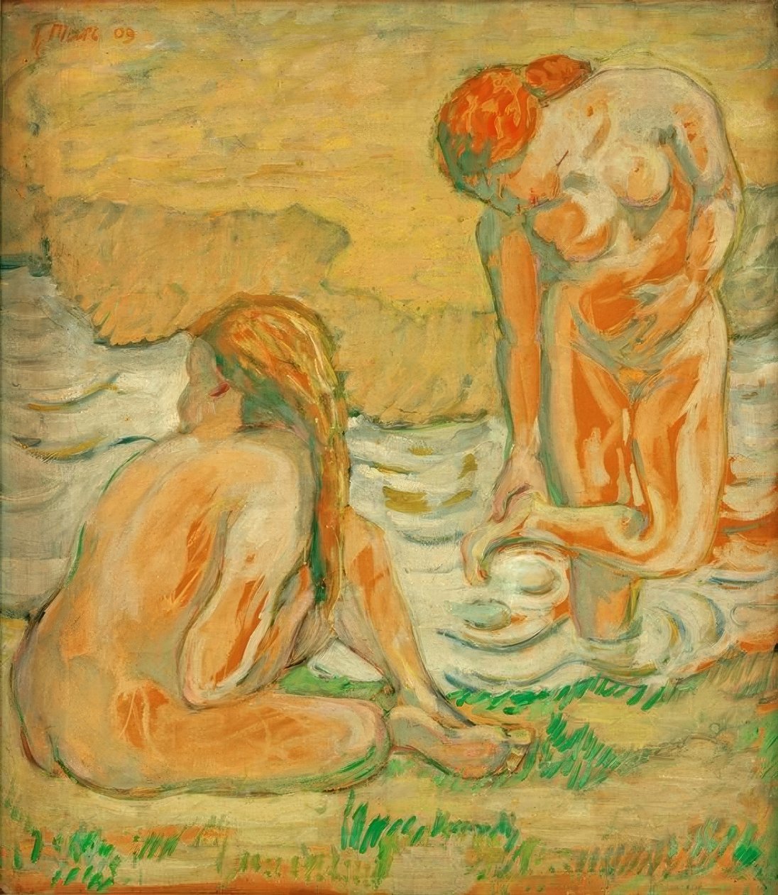 Çıplak Kompozisyon II (İki Kadın Banyoda) by Franz Marc