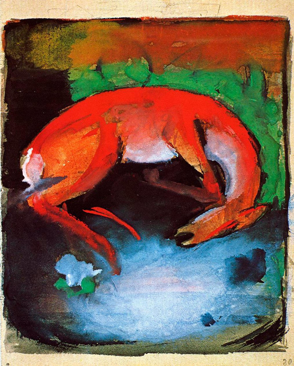 Ölü Geyik, 1913 by Franz Marc