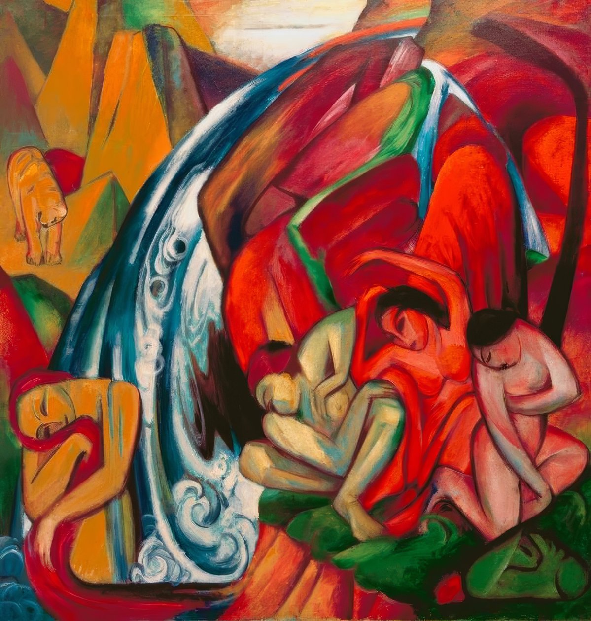 Şelale (şelalenin altındaki kadınlar) by Franz Marc