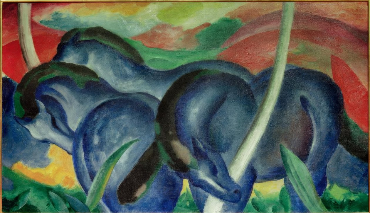 büyük mavi atlar by Franz Marc