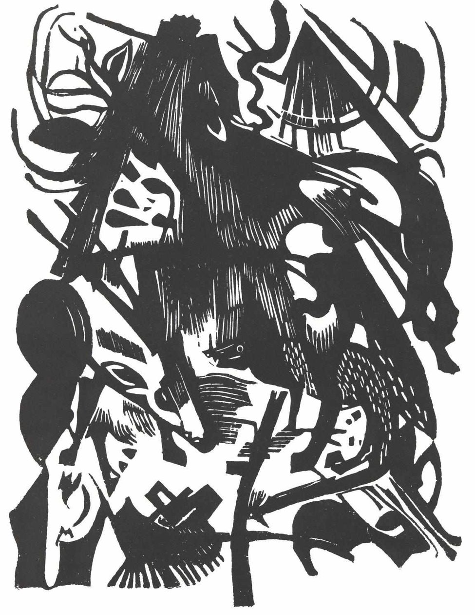 Kurtların Doğuşu by Franz Marc
