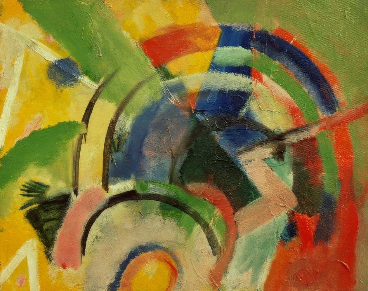 Küçük kompozisyon IV by Franz Marc