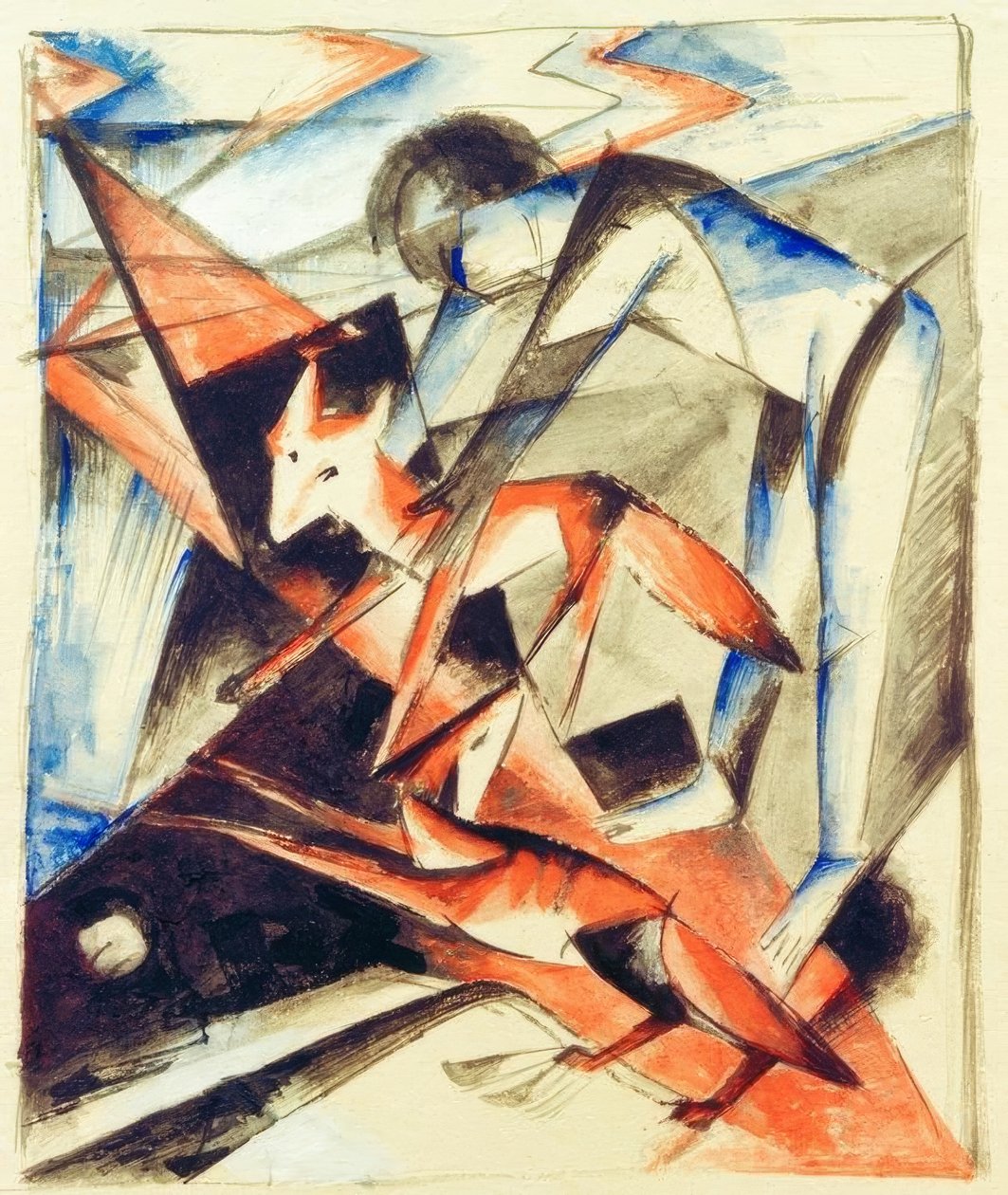 Nuh ve tilkiler by Franz Marc