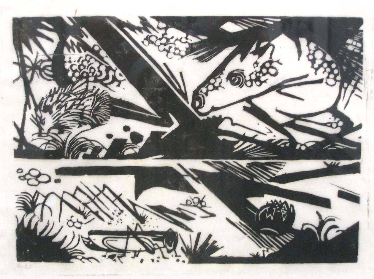 at ve kirpi by Franz Marc