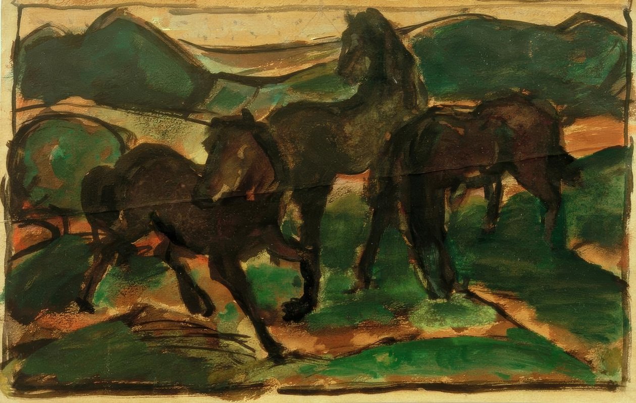 meradaki atlar ben by Franz Marc