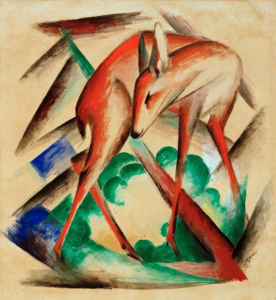 Geyik (kızıl geyik) by Franz Marc