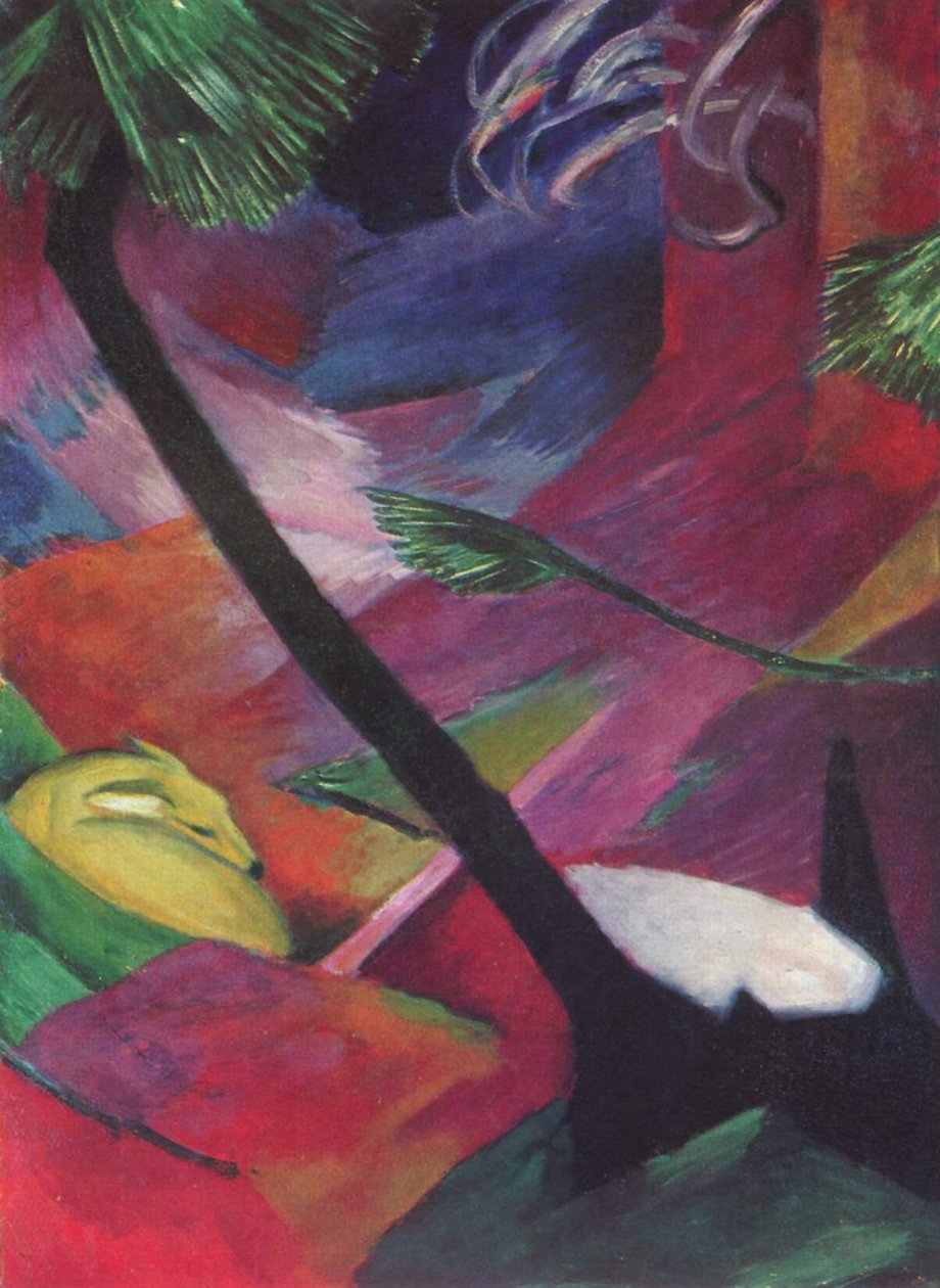 Ormandaki geyik by Franz Marc