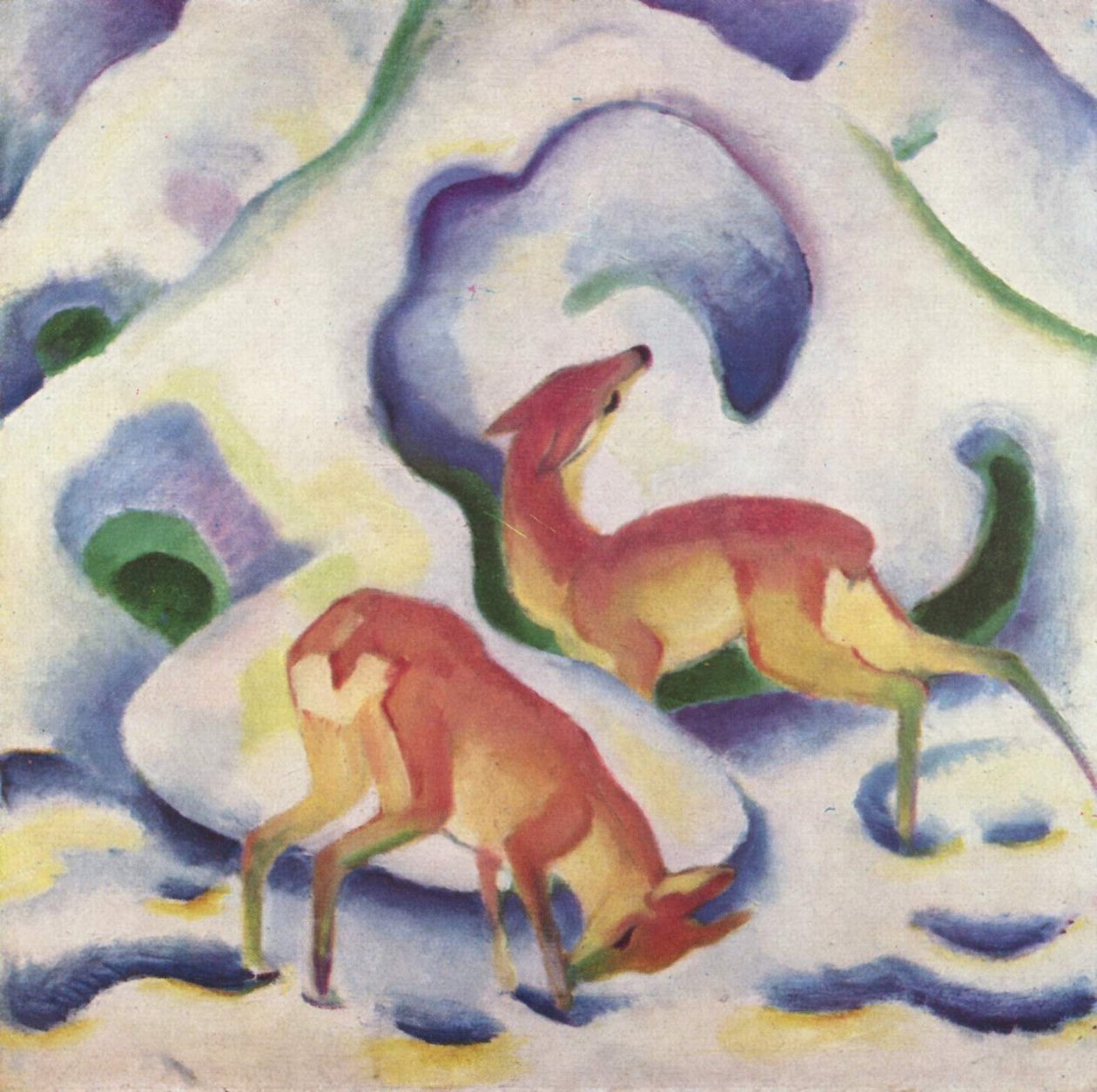 Karda geyik by Franz Marc
