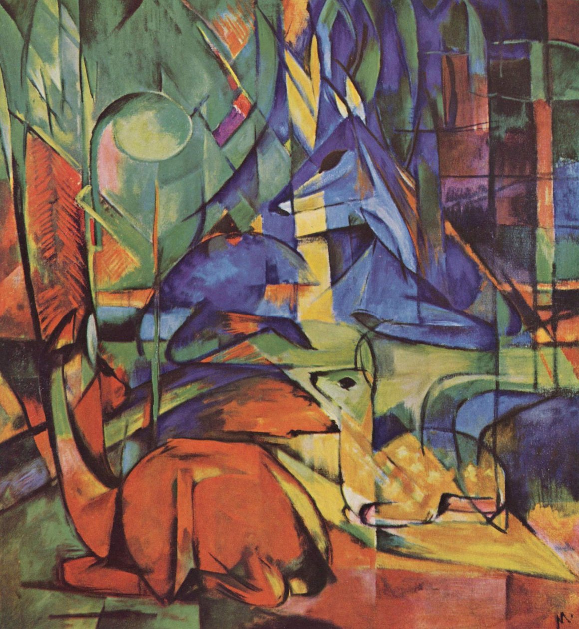 Ormandaki geyik by Franz Marc