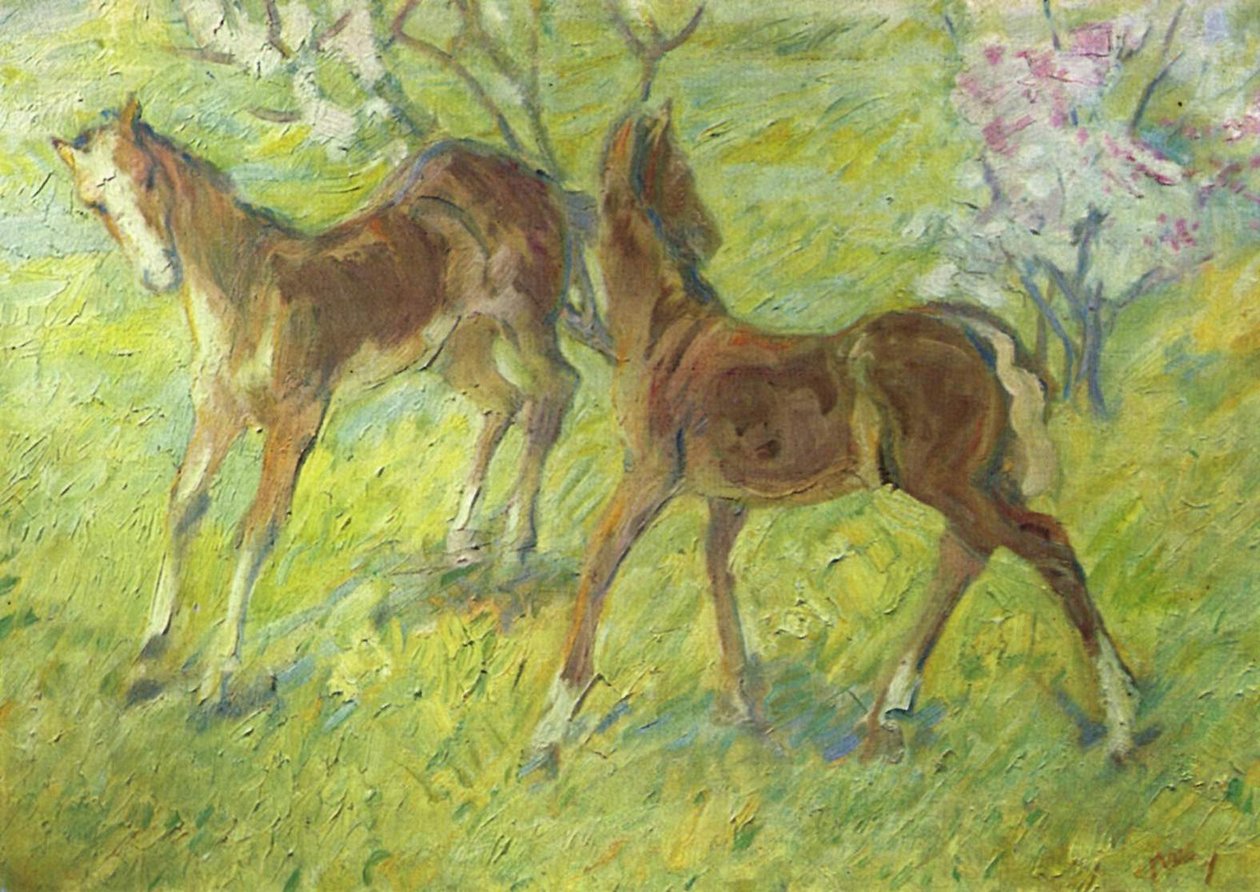 zıplayan taylar by Franz Marc
