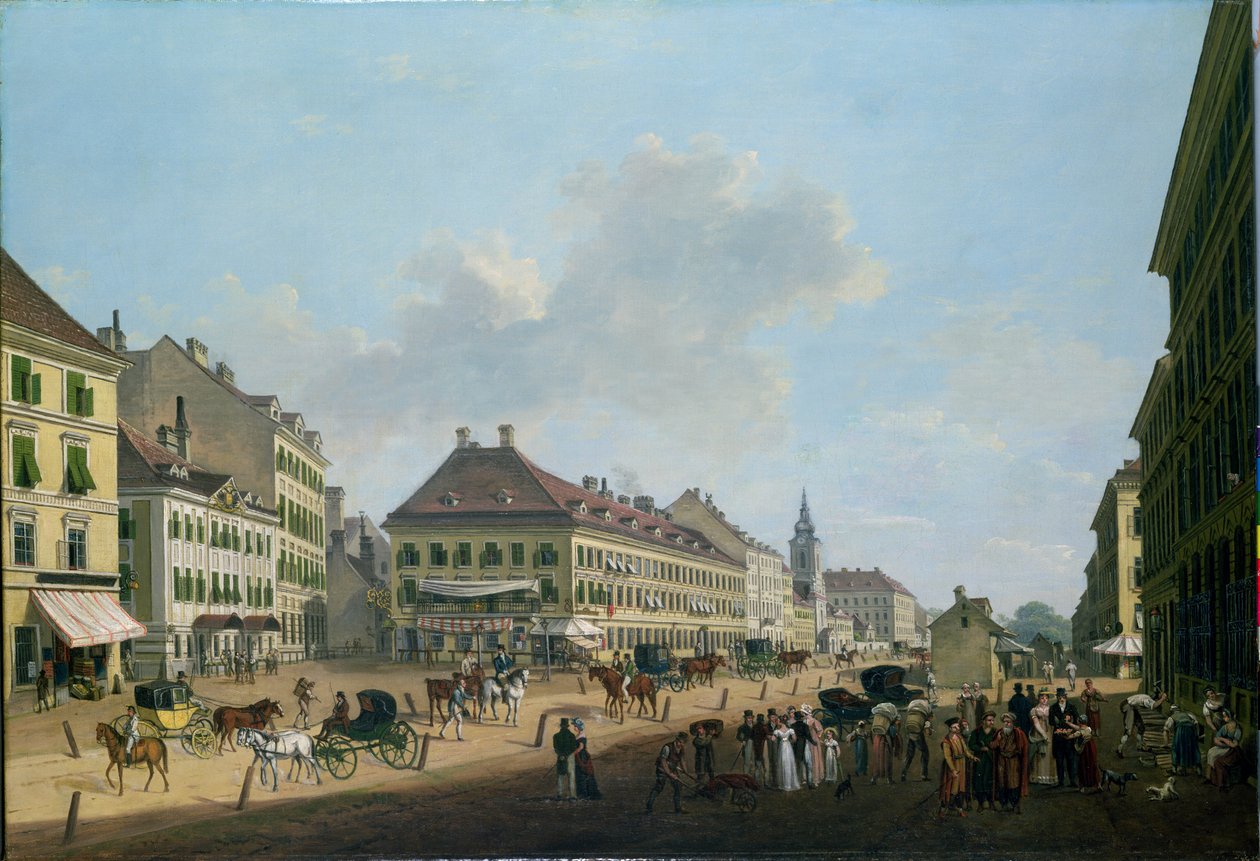 Viyana, gezinti yeri, 1824 by Franz Scheyerer