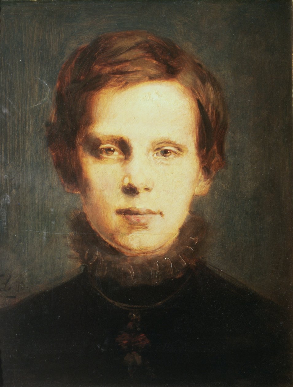 Veliaht Prens Rudolf, 1873 (tahta üzerine yağlı boya) by Franz Seraph von Lenbach