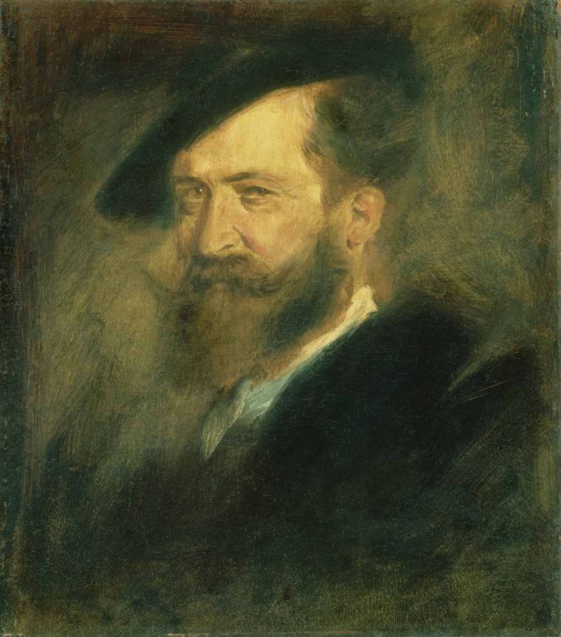 Sanatçının Portresi Wilhelm Busch (1832-1908), c.1878 by Franz Seraph von Lenbach