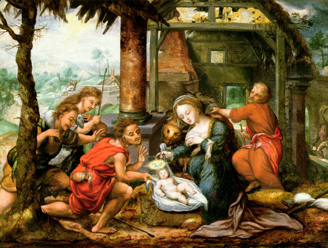 Çobanların hayranlığı by Franz Verbeeck or Verbeecq