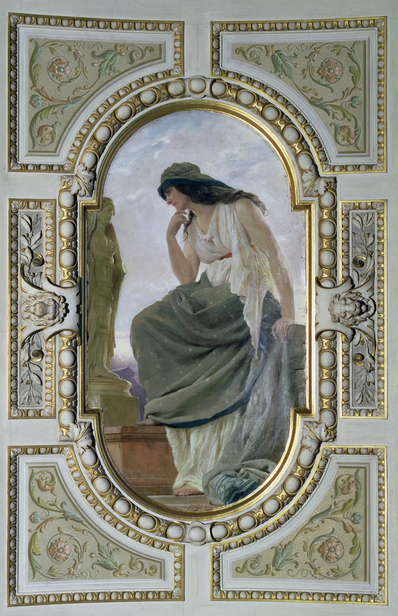Mitolojinin alegorik figürü, 1890 (tavan resmi) by Franz Xaver Simm